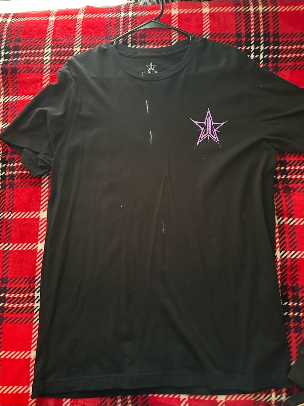 Jeffree Star Black T-Shirt with Purple Star Logo Halloween edition